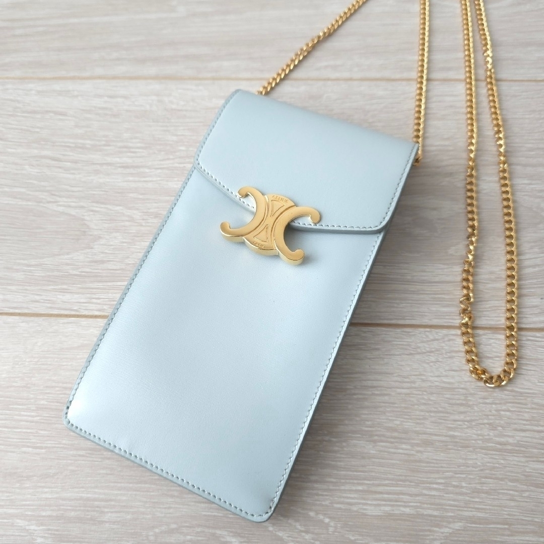 CELINE - 極美品【セリーヌ】トリオンフ モバイルポーチ フォンケース