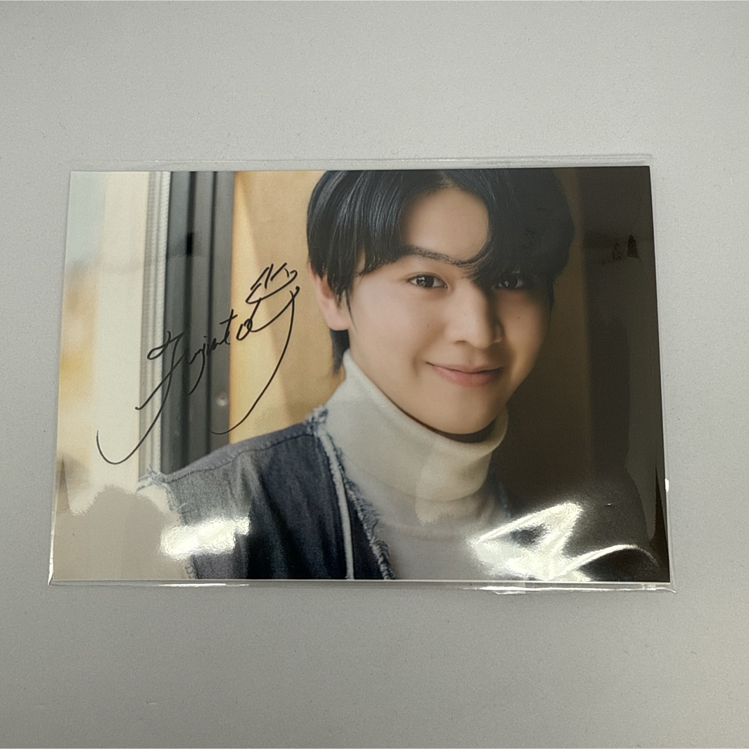 JUNON ブロマイド 藤本洸大 L版サイズ 複製サイン入り の通販 by