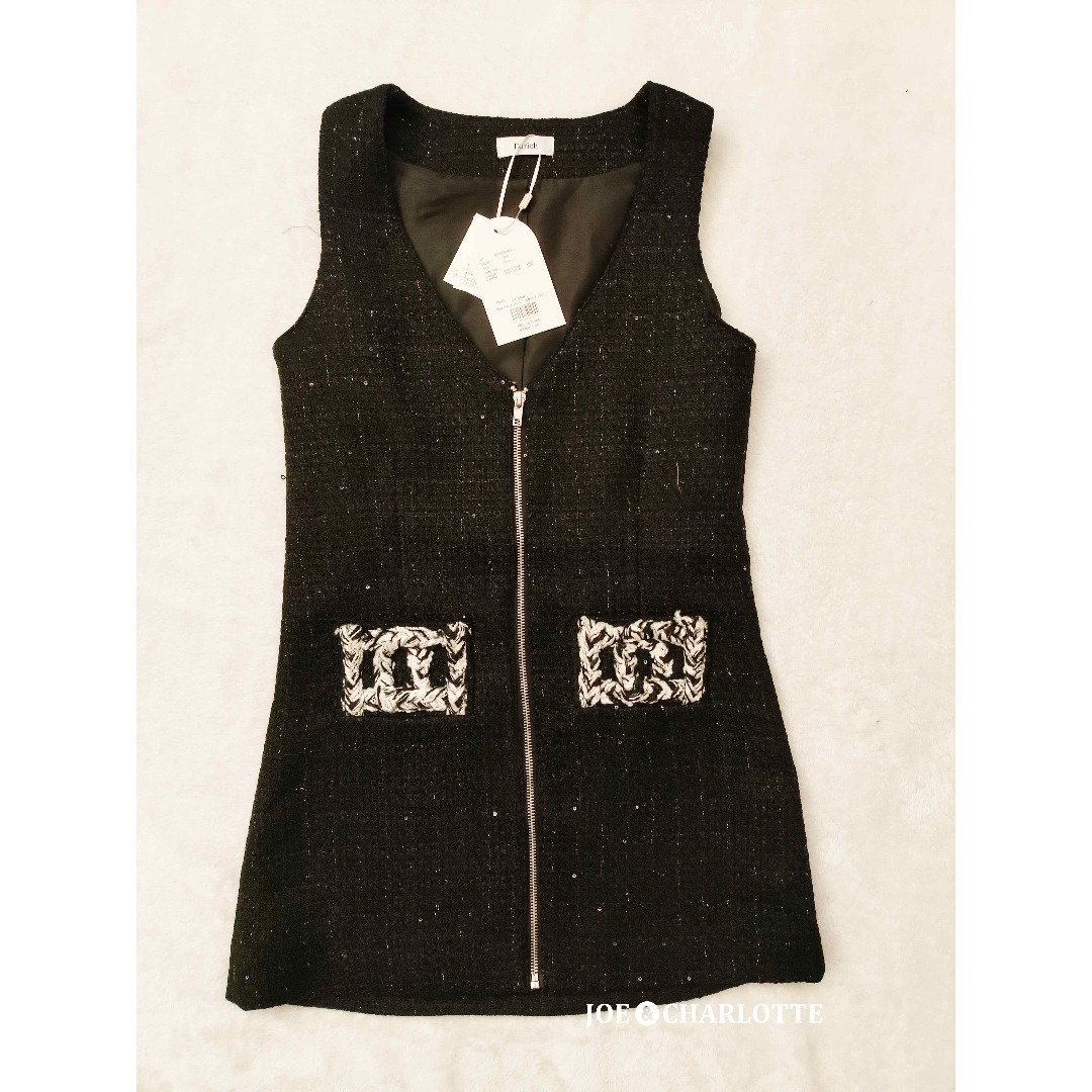 Darich - ダーリッチ darich フロントファスナーツイードミニ