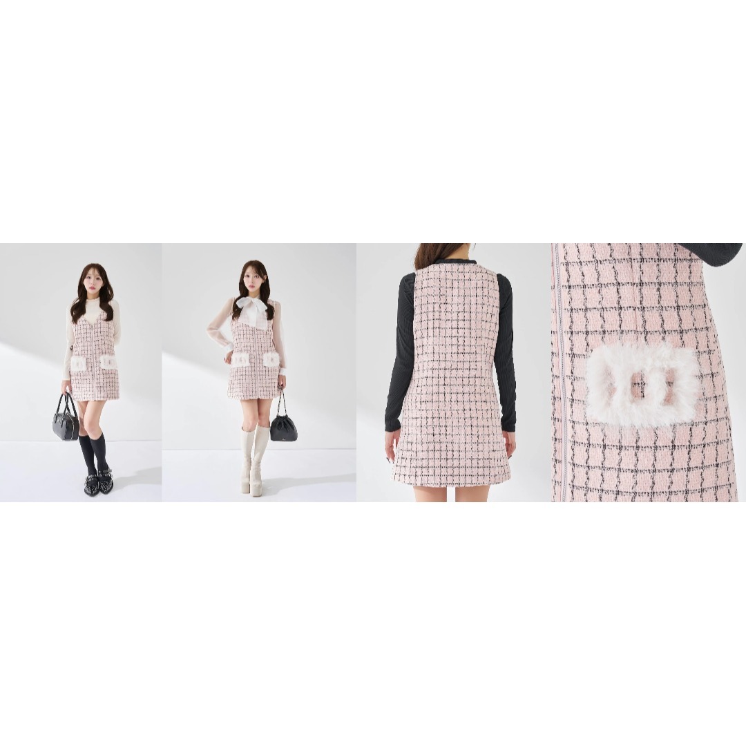 Darich - ダーリッチ darich フロントファスナーツイードミニ