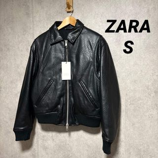 ZARA - ZARA ザラ フェイクレザーパフジャケット Mの通販 by GR｜ザラ