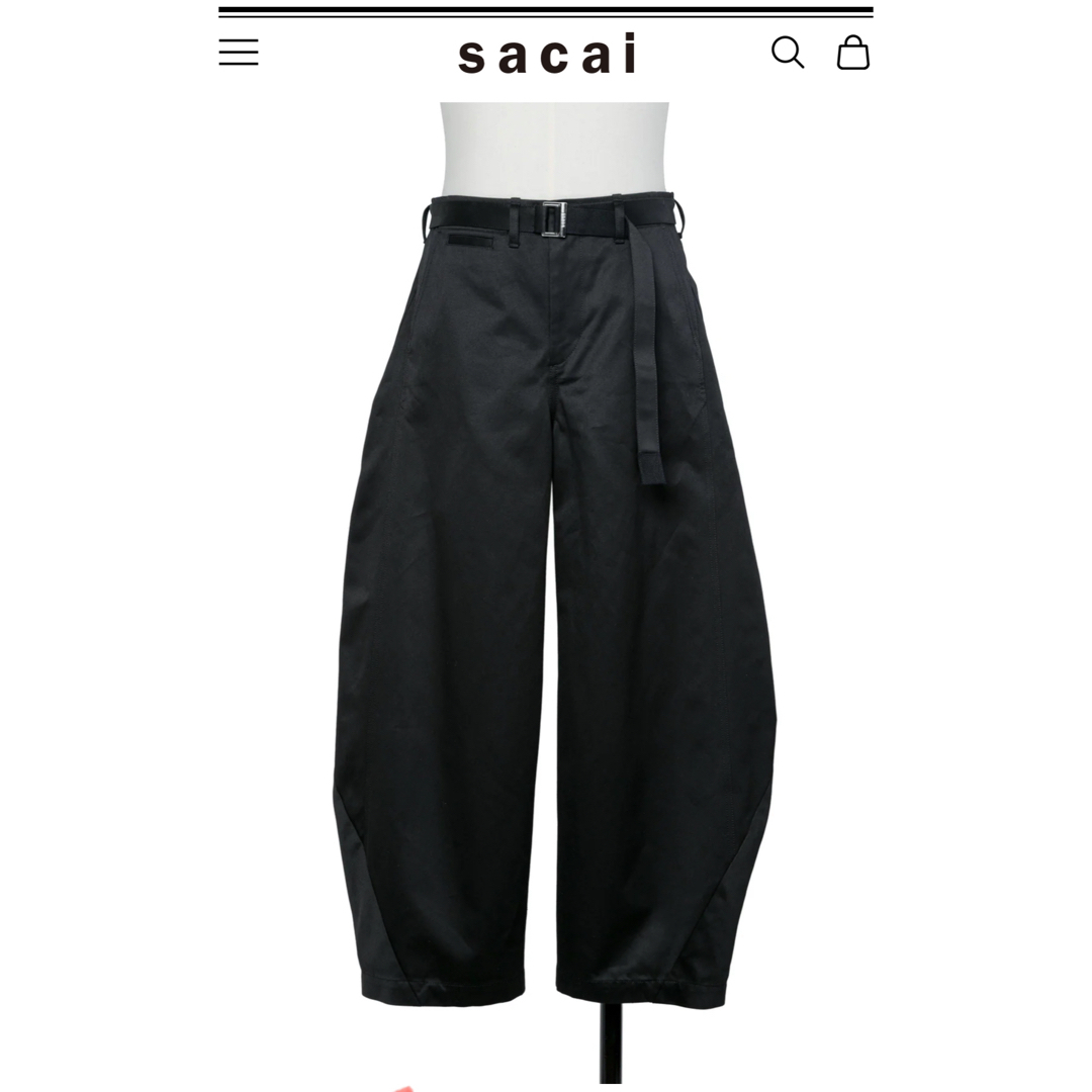 sacai - sacai 26ss cotton chino pants black 1の通販 by Rodman's