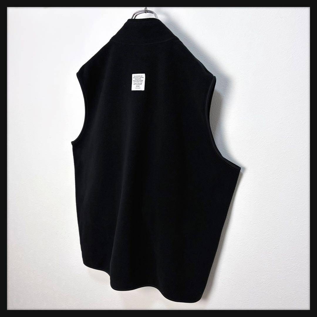 美品☆希少XL】アップルバム ワンポイントロゴ フリースベスト
