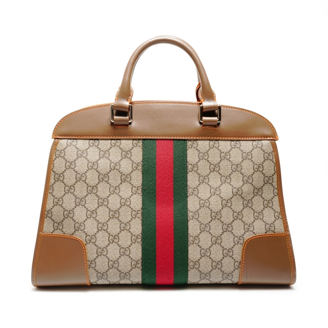 GUCCI - グッチ GUCCI GGキャンバス レザー シェリーライン ボストン