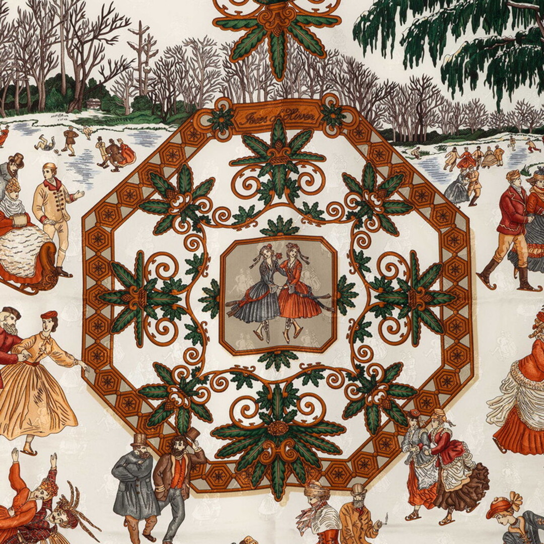HERMES - 美品 エルメス カレ90 Joies d' Hiver 冬の愉しみ スカーフ