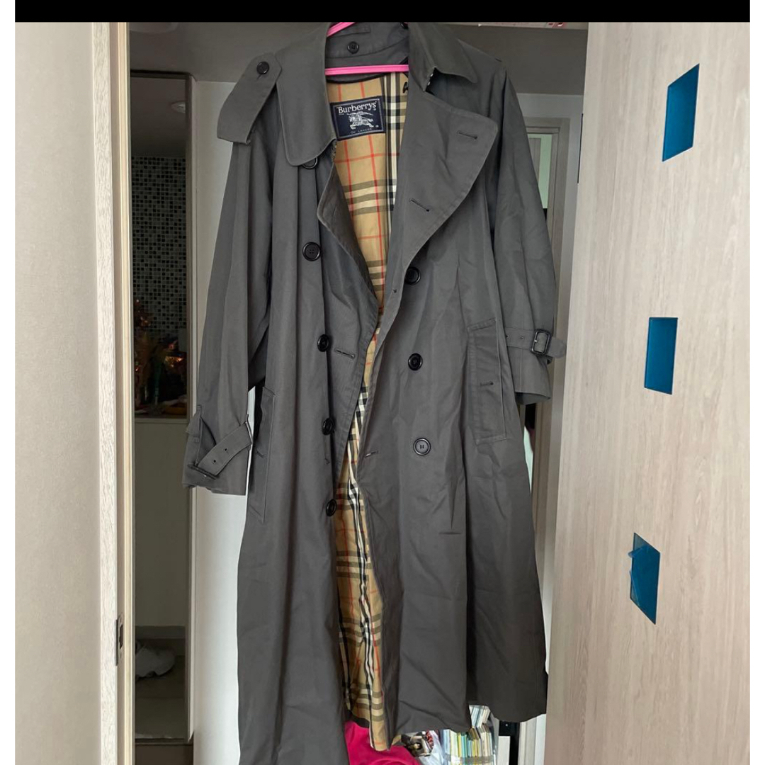 BURBERRY ナイロンコート メンズ グレー ベルトなし BURBERRY ナイロン