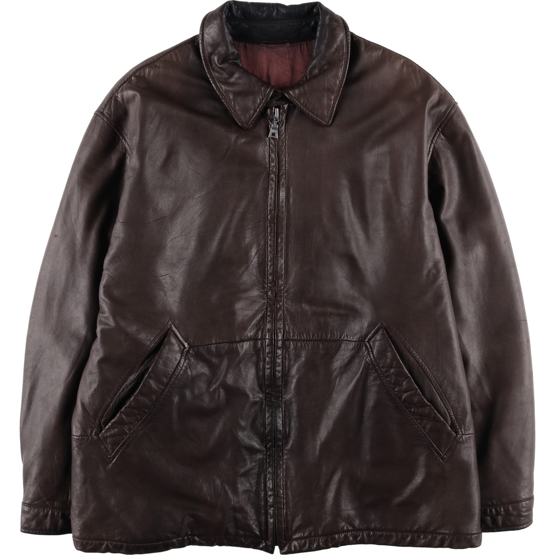 80s HUGO BOSS スエード レザージャケット 中綿 ヒューゴボス HUGO