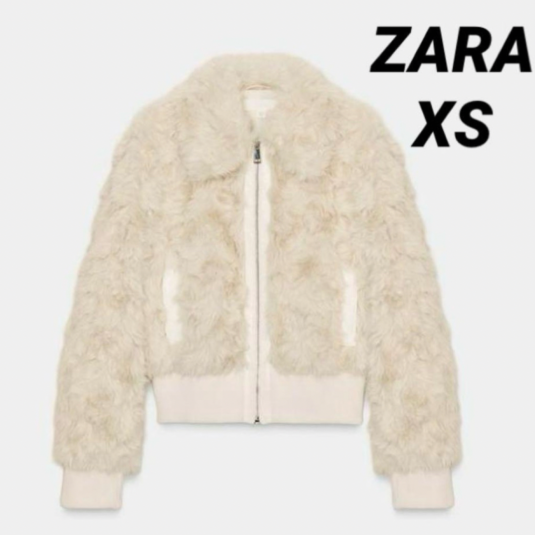 ZARA - ZARA フェイクファー ボンバージャケット XSの通販 by mai shop