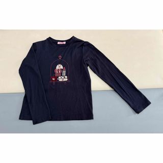 familiar - 美品☆f-dash familiar 七分袖 トップス バレエ ネイビー