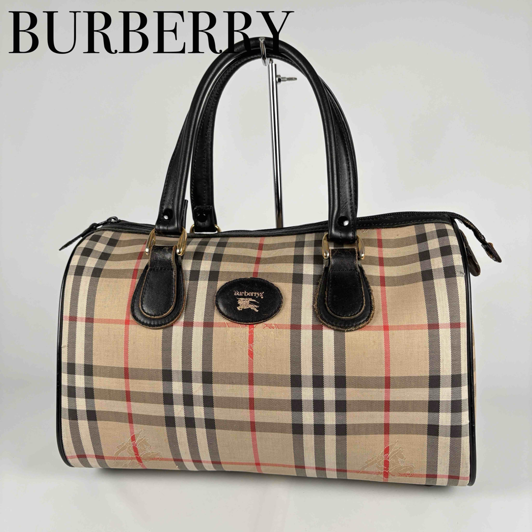 BURBERRY - バーバリー ミニボストンバッグ ノバチェック ハンドバッグ