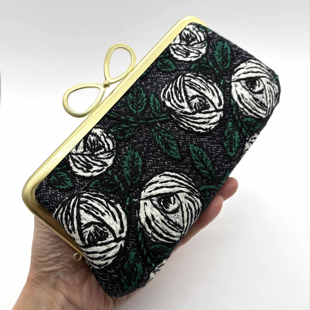 mina perhonen - ミナペルホネン ハンドメイド親子がま口長財布 rosy