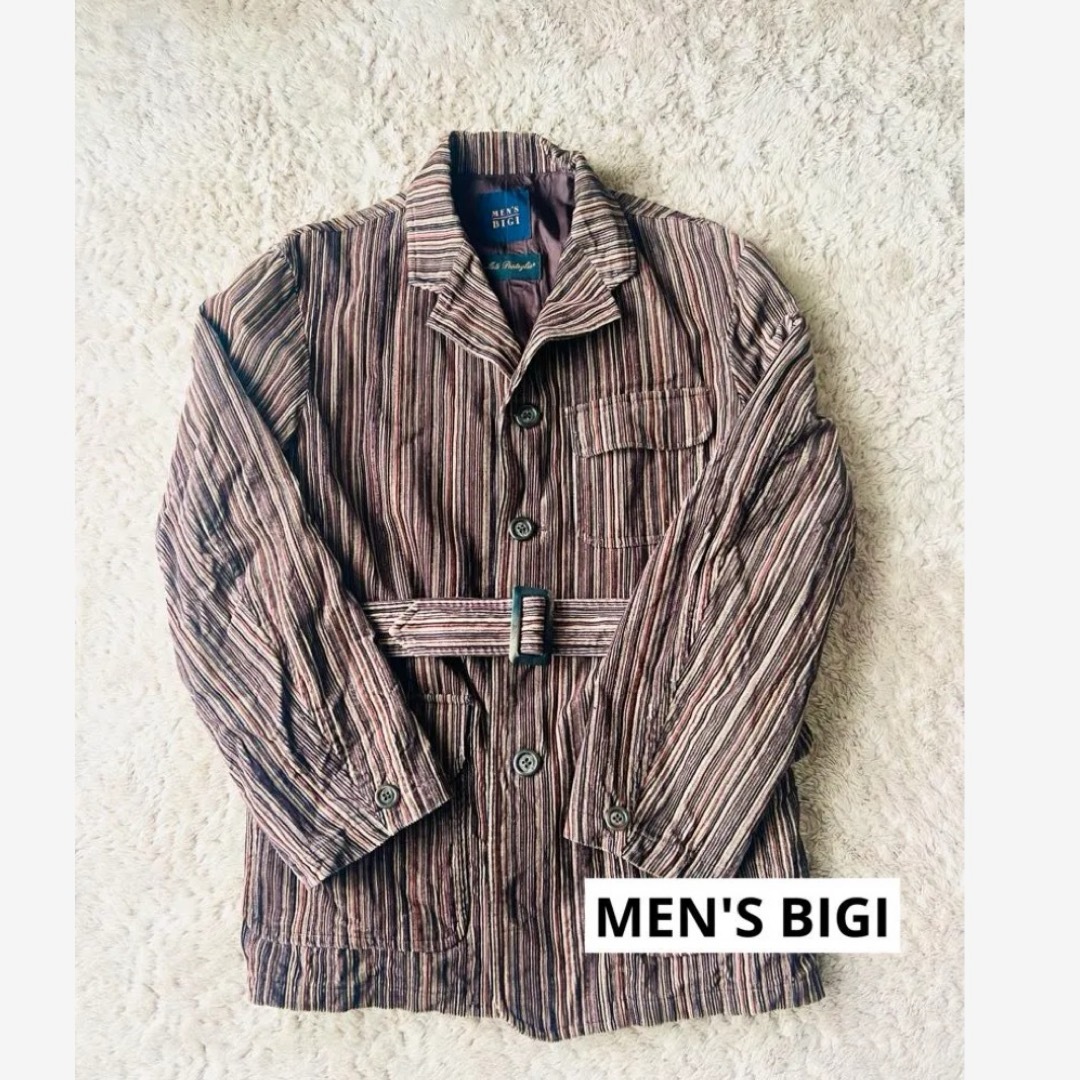 MEN'S BIGI - 美品☆メンズビギ ストライプジャケットの通販 by