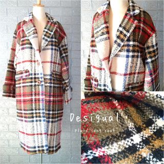 RED VALENTINO - RED VALENTINO 赤チェック コートの通販 by 又来綾