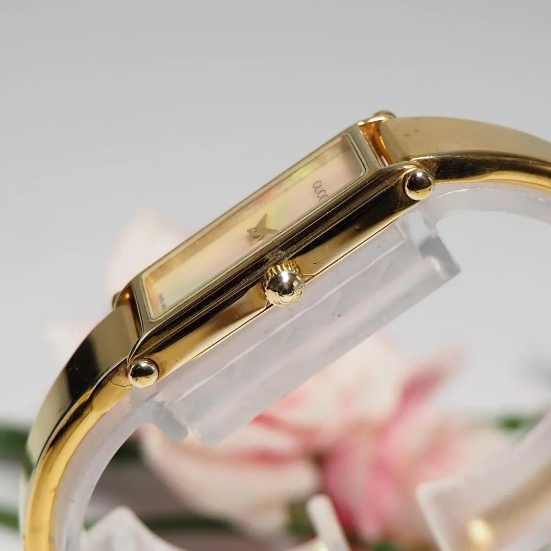 GUCCI - 美品 グッチ GUCCI 1500 バングルウォッチ シェル 腕時計 箱