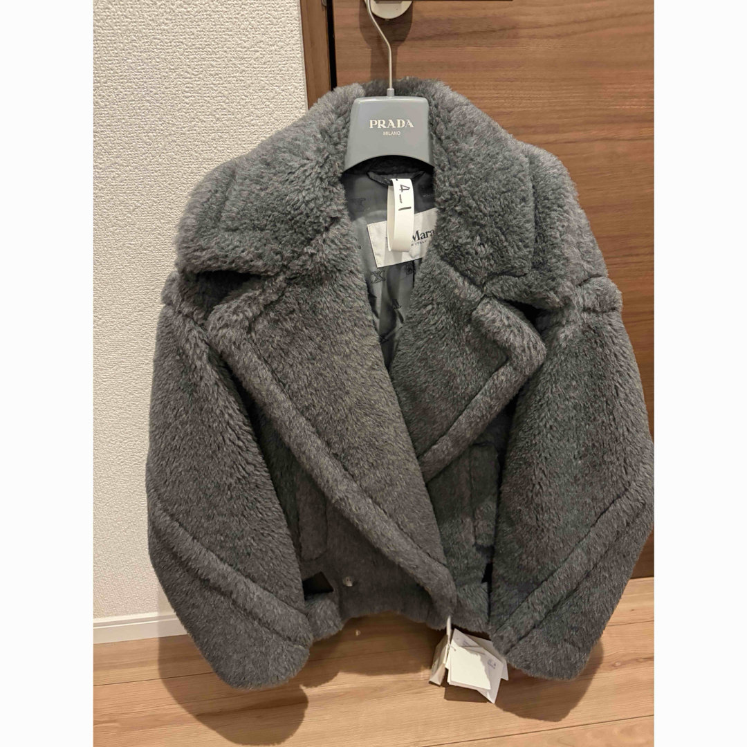 Max Mara - MAX MARA バイカージャケット グレー ミディアムの通販 by