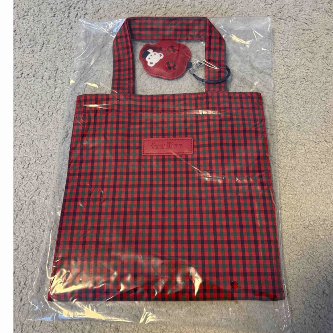 familiar - 【新品未使用】familiarトートバッグ 赤系 ファミリア