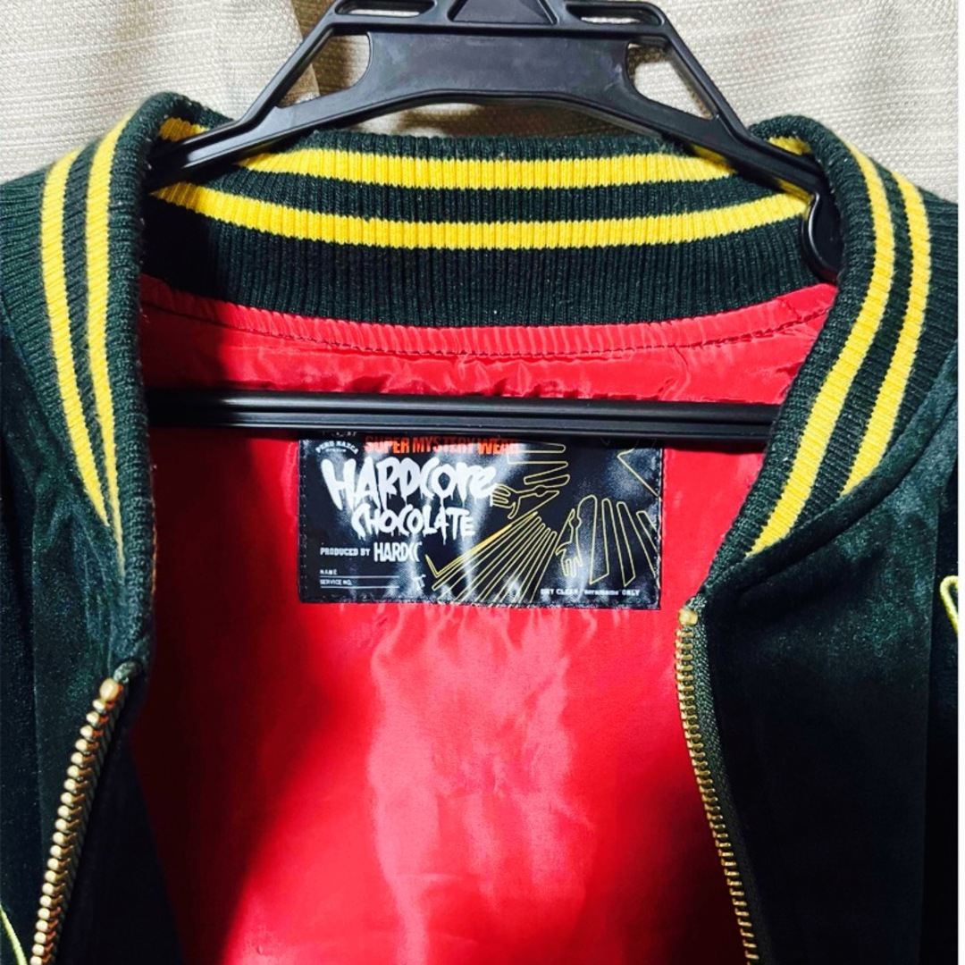 美品 ナスカジャン ハードコアチョコレート 別珍 パンパグリーン XL