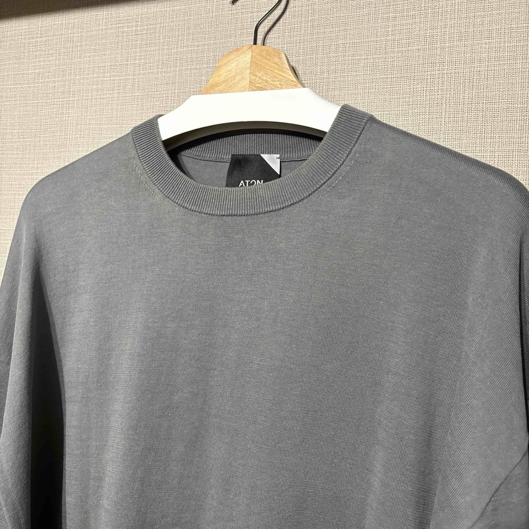 ATON ニット 6 SUVIN COTTON OVERSIZE SWEATER