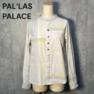 パラスパレス 2025年製 微起毛コットン バンドカラーシャツ アシメ