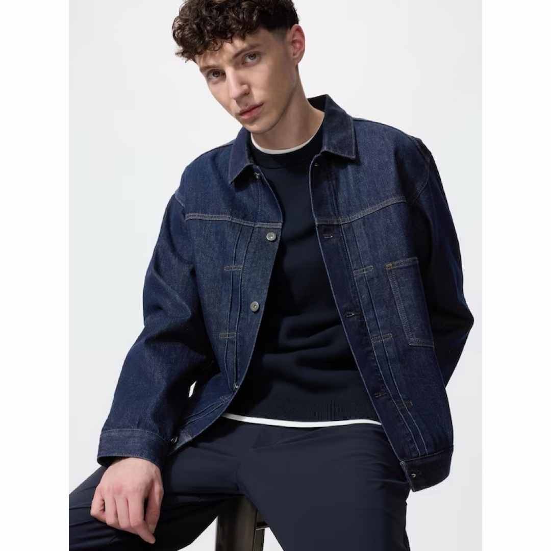 UNIQLO - UNIQLO デニムトラッカージャケット 大戦モデル 68 ブルー XL