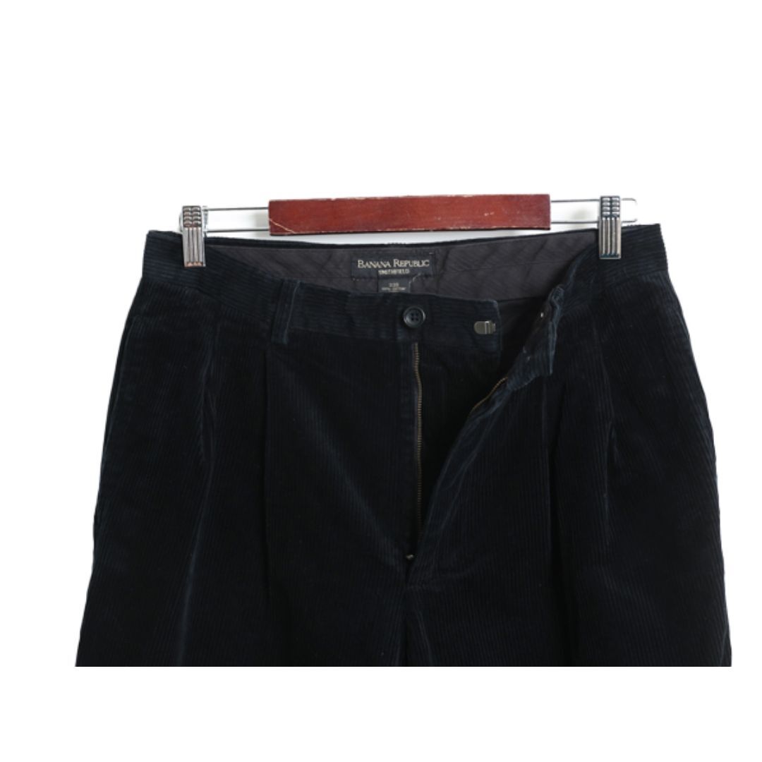 90s バナナリパブリック コーデュロイ パンツ 太畝 ブラック 黒