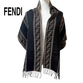 FENDI - フェンディ FENDI ストール マフラー ズッカ柄 ウール 美品