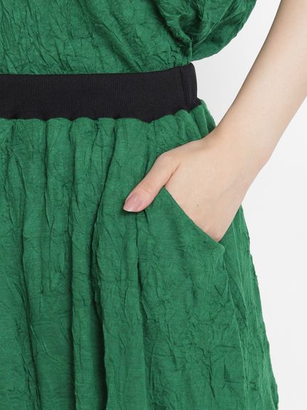 TWワッシャー天竺サルエルパンツ(裏地無し)（タックパンツ）｜KEI