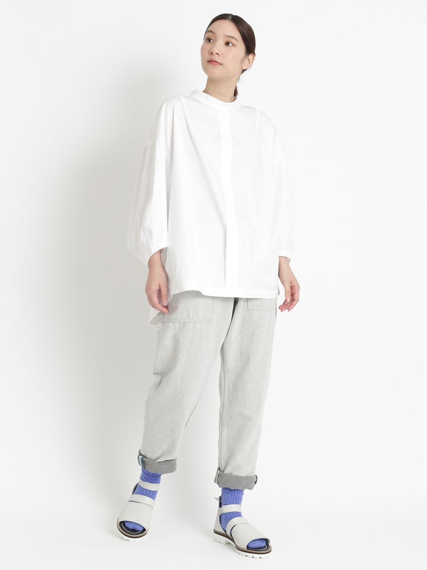 hazama ハザマ 2020SS 経年真価のテーパードサルエルパンツ 公式通販