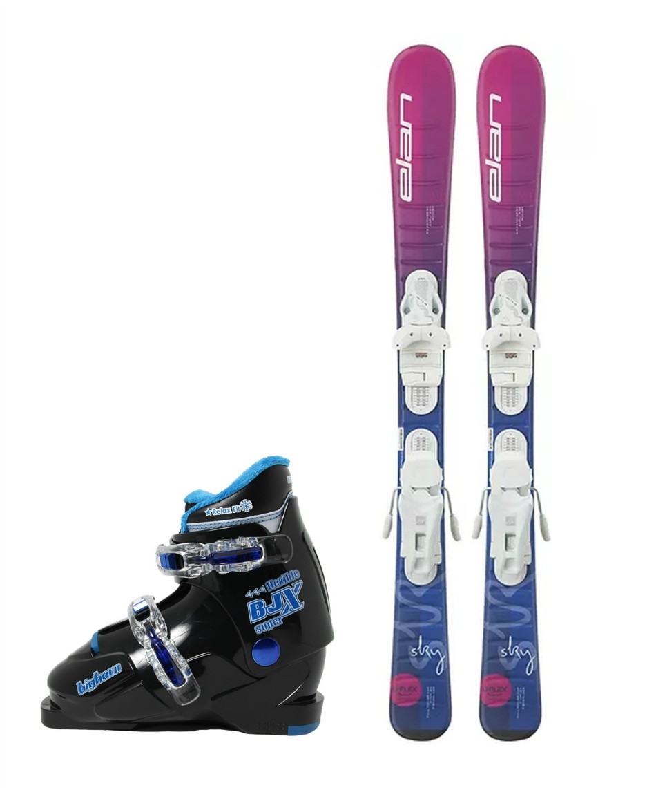 エラン(ELAN) ジュニアスキー板 3点セット SKY JRS +EL4.5 GW+BJ-X 板+