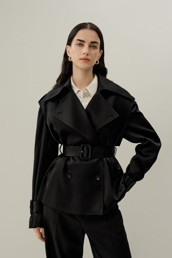 大人なセクシーエレガンス - レディースシルクブレザー＆カシミア