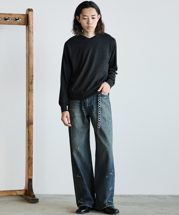 W/Si/Ca 18G V Neck Knit / 商品詳細ページ / LIDNM / Llife ONLINE