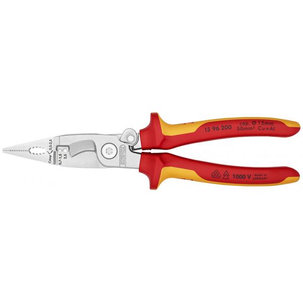 KNIPEX 13 96 200 - 11007 Pliers for Electrical Installation chrome