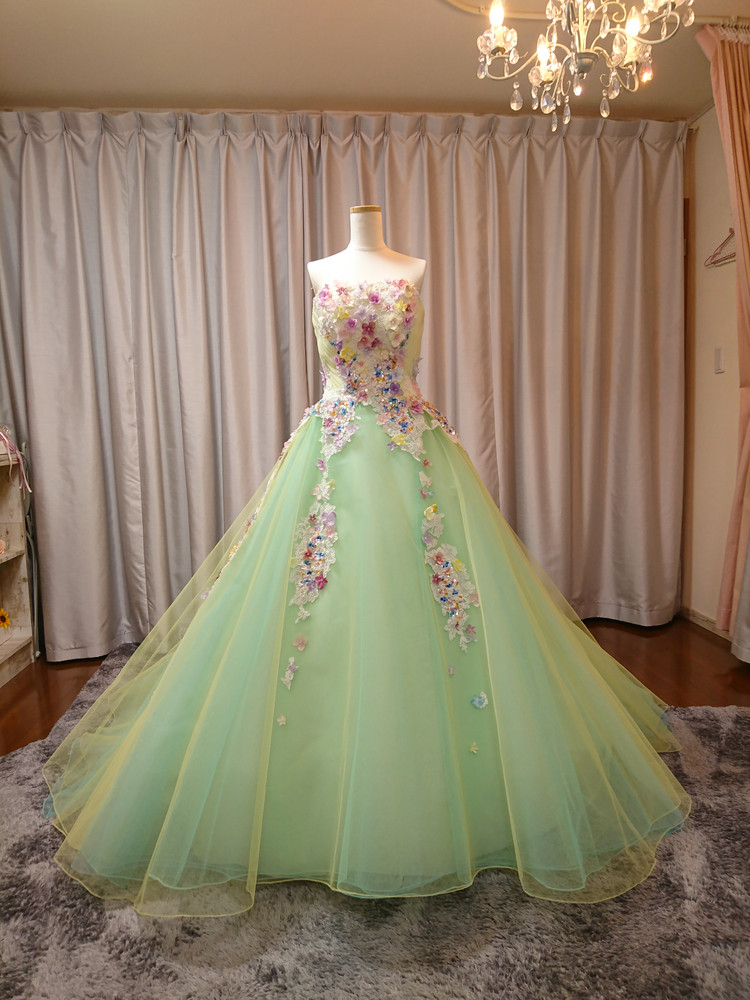 グラデーションドレス(イエロー&グリーン) | ウェディングドレス