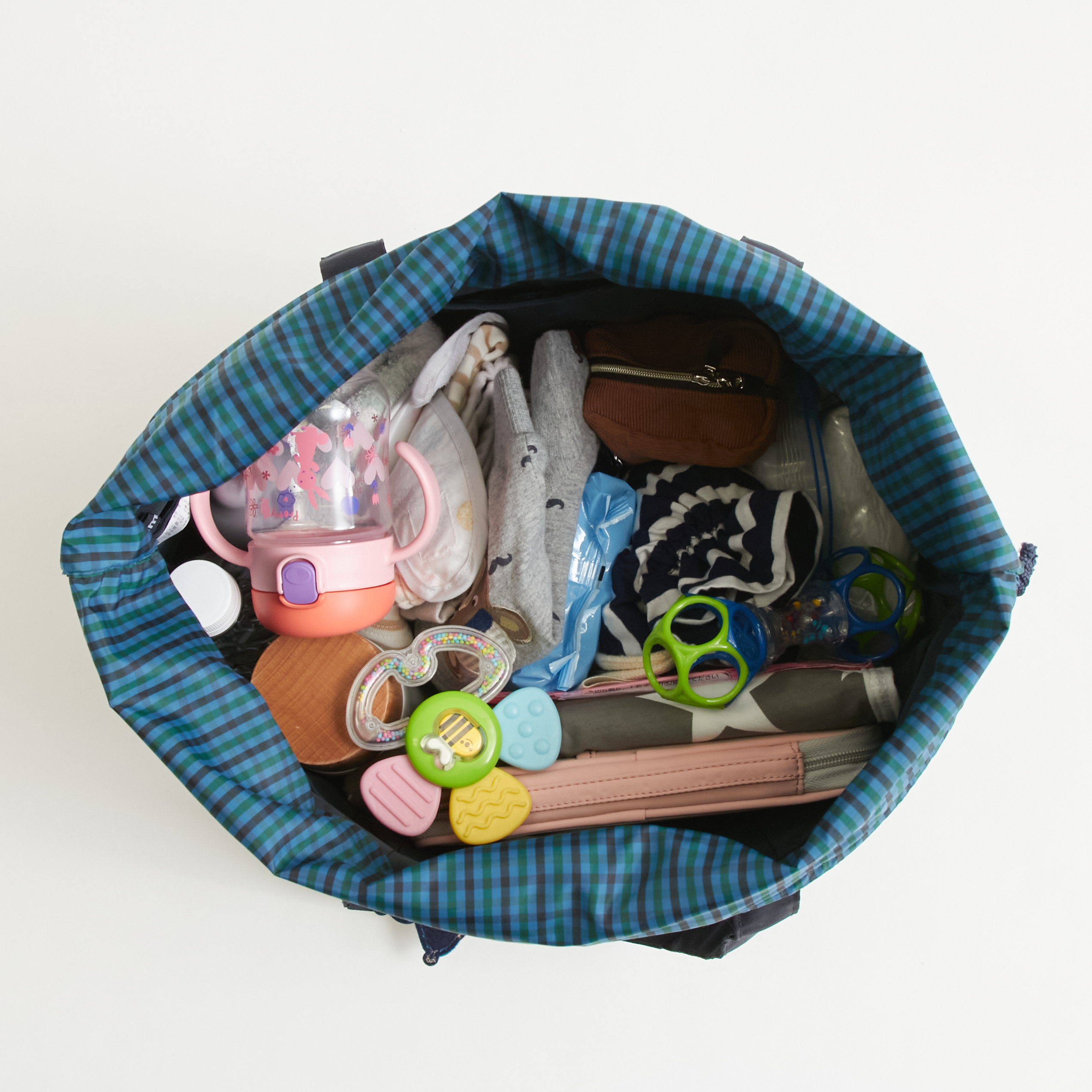 familiar ファミリア トートバッグ マザーズバッグ ネイビー 大容量