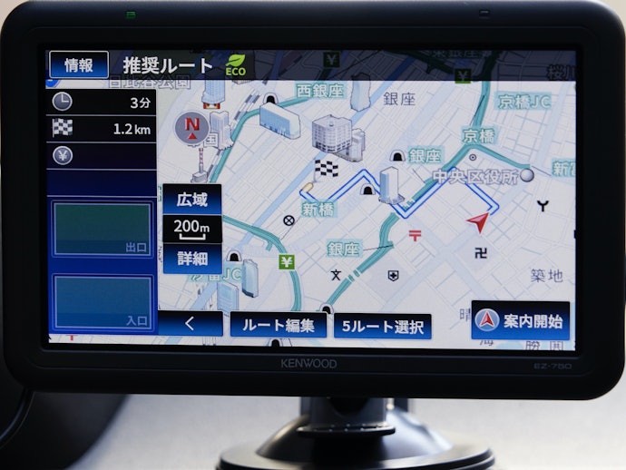 KENWOOD ポータブルナビゲーションココデス EZ-750をレビュー