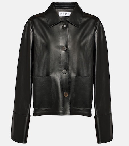 Leather jacket in black - Loewe | Mytheresa