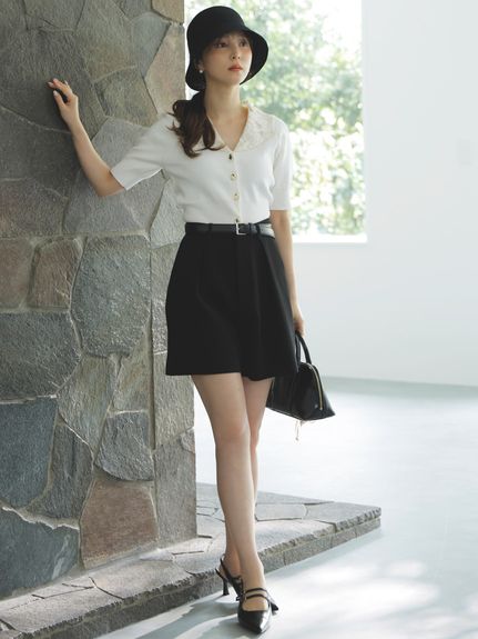 ペプラムアシメニットプルオーバー(ニット)｜トップス｜SNIDEL