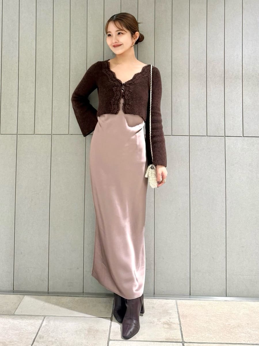 キャミワンピースモヘアカーディガンセット(マキシ・ロングワンピース