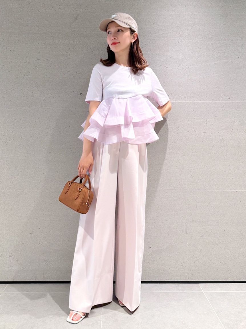 異素材ペプラムTシャツ(Tシャツ・カットソー)｜トップス｜SNIDEL