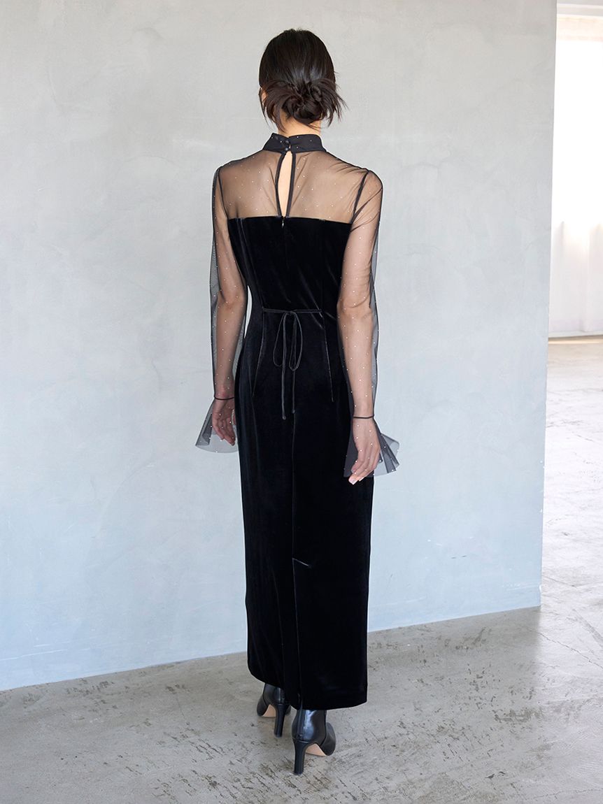 シアードッキングベロアドレス【カンヘウォン着用】(マキシ・ロング