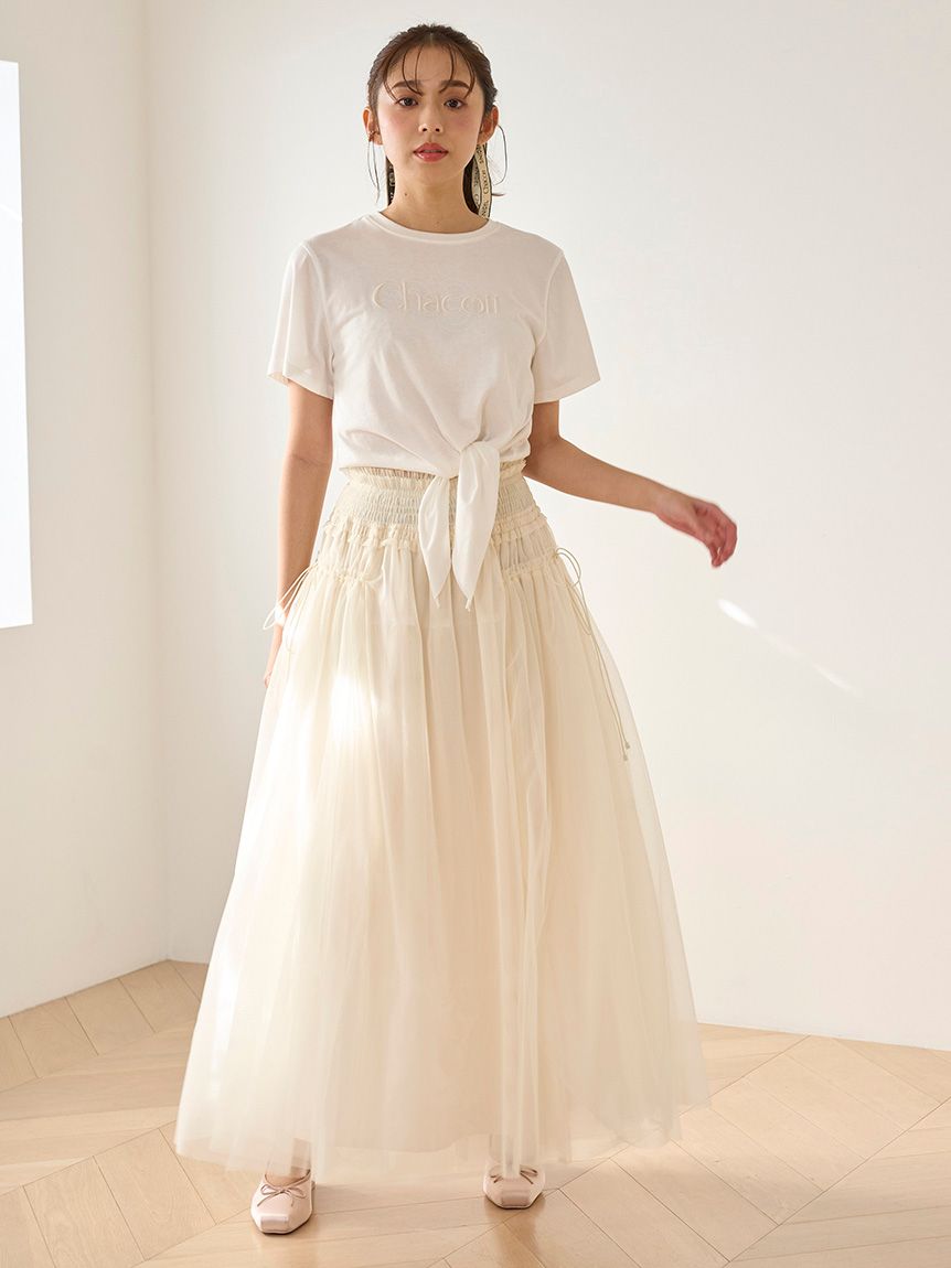 Chacott】Sustainableチュールスカート(ロングスカート)｜スカート
