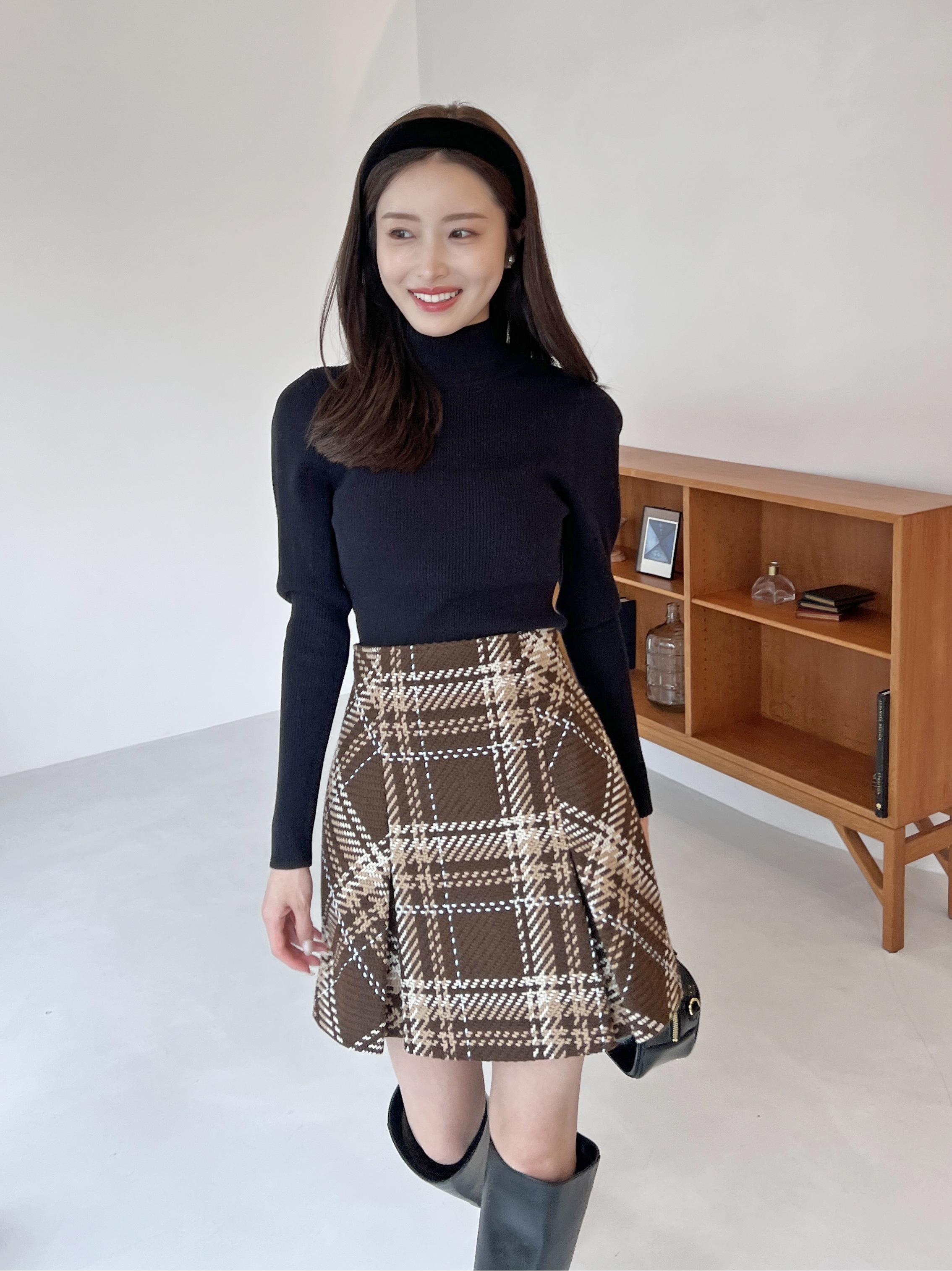 Sustainableロービングチェックミニスカート(ミニスカート)｜スカート