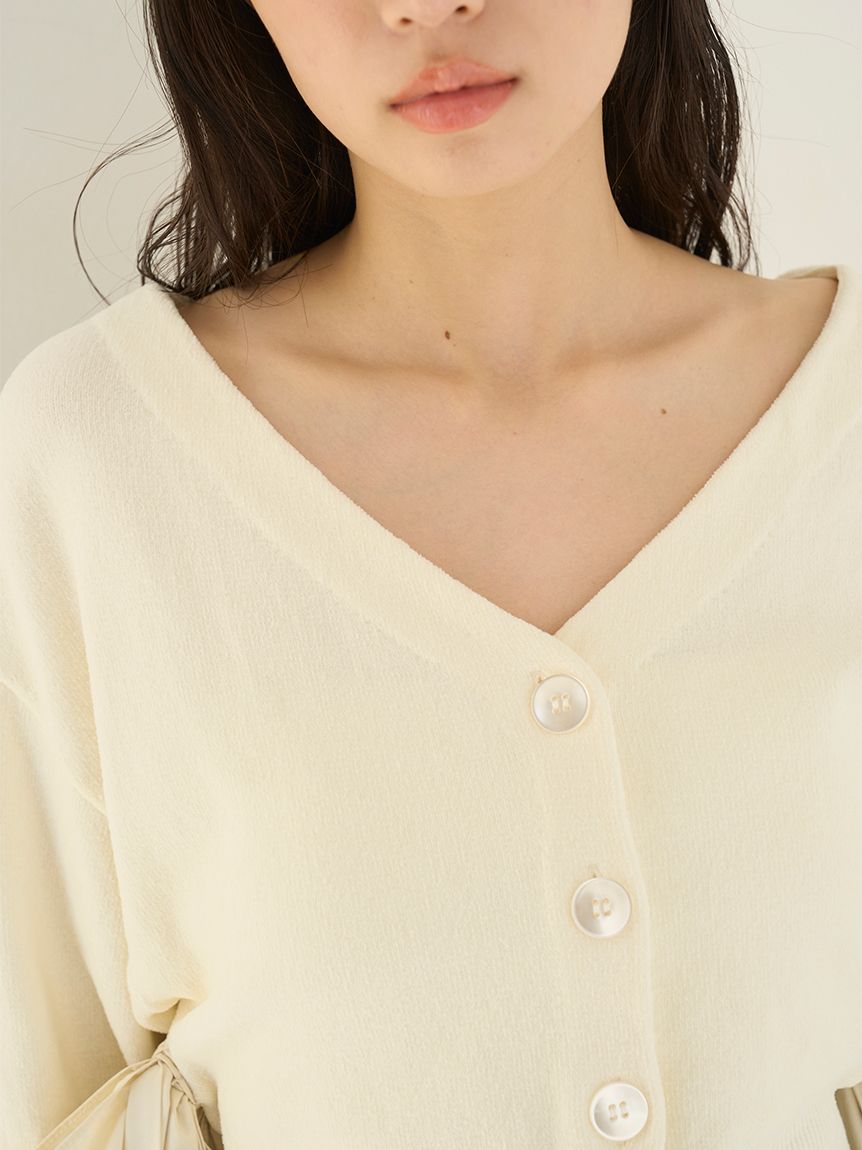 リボンドッキングカーディガン(カーディガン)｜トップス｜SNIDEL