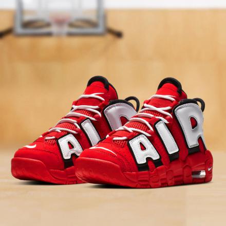 海外近日発売予定】ナイキ エア モア アップテンポ GS レッド/ホワイト