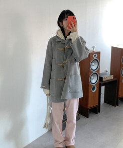 ハンドメイドクラシックトグルボタンウールハーフコート｜コート｜韓国