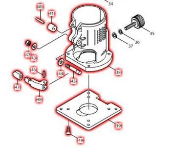 マキタ 3707F/FC,M371用ベースアッセンブリ - マキタインパクト
