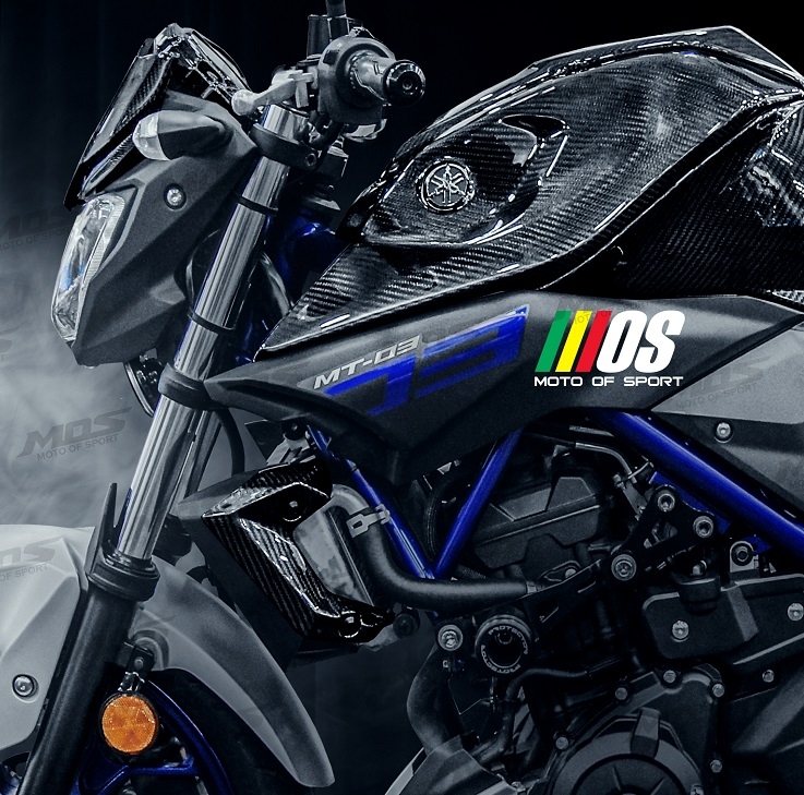 Carbon Fiber Fuel Tank Cover Set 3 PCS for MT03 MT25