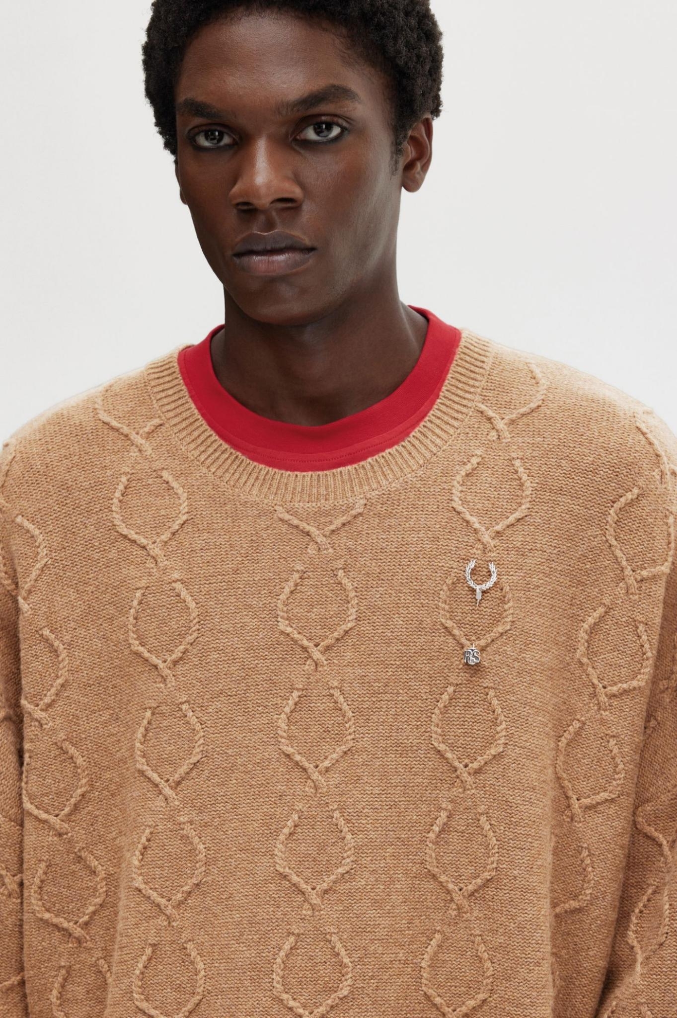 FRED PERRY X RAF SIMONS｜Patch Detail Oversized Jumper