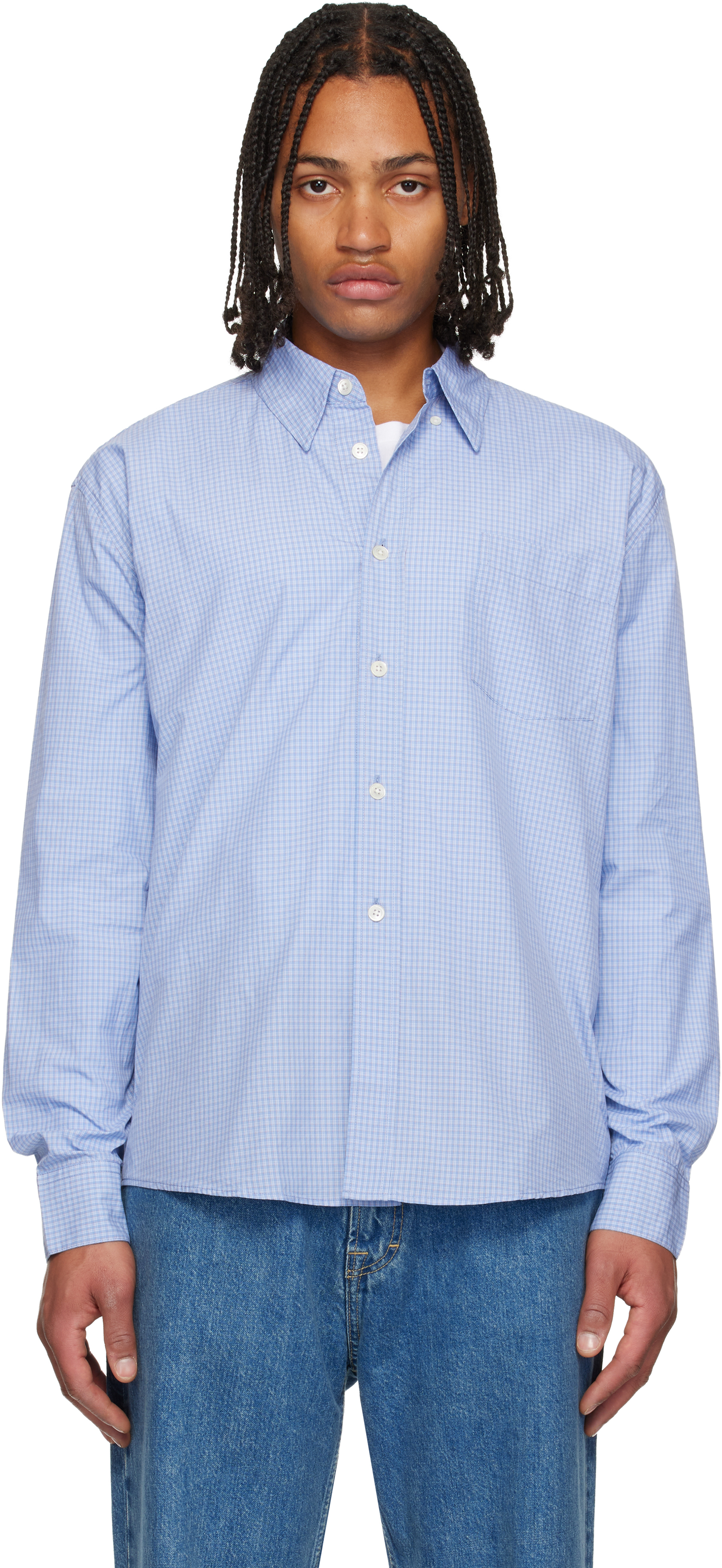 OUR LEGACY: Blue Beyond BD Shirt | SSENSE