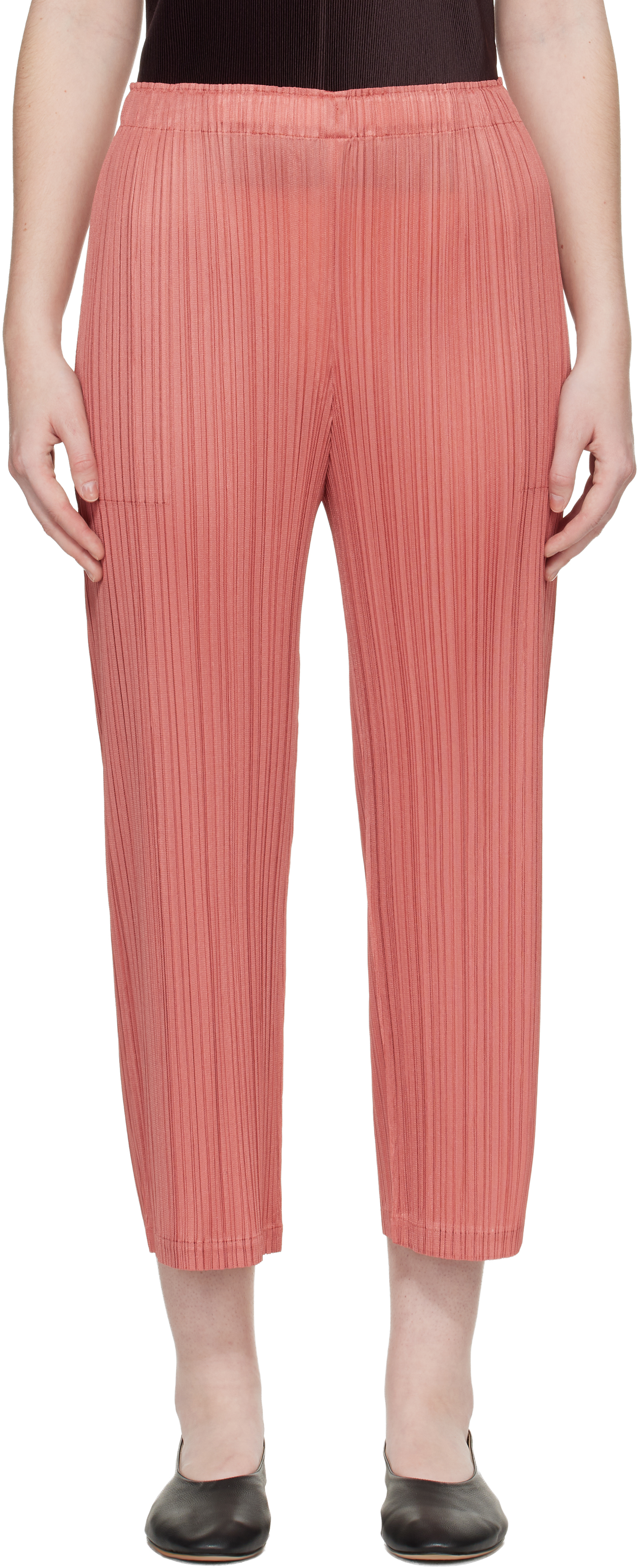PLEATS PLEASE ISSEY MIYAKE: Pink Monthly Colors October Trousers